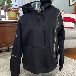 “LF” THE BRAND 100% COTTON UNISEX LOGO CASUAL Black HOODED SWEATSHIRT  SIZE 
XS